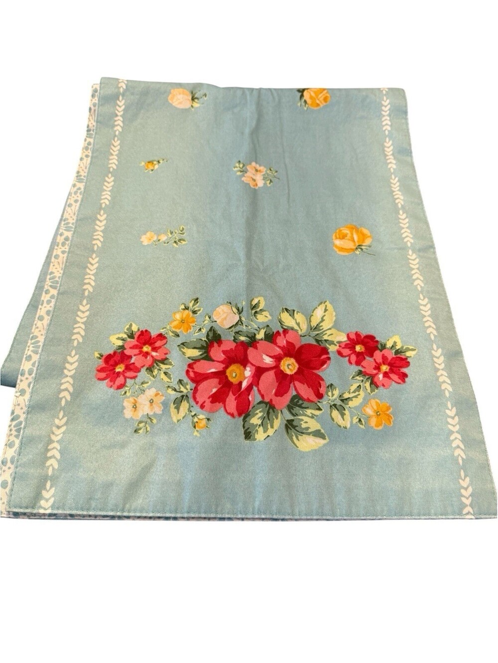 Pioneer Woman Floral Table Runner 13” X 70” Reversible